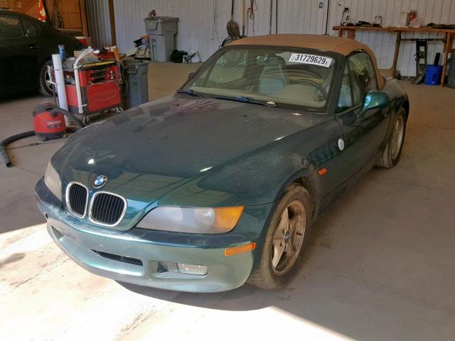 4USCH7324VLB79755 - 1997 BMW Z3 1.9 GREEN photo 2