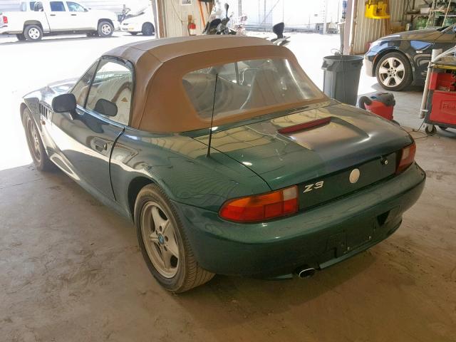 4USCH7324VLB79755 - 1997 BMW Z3 1.9 GREEN photo 3