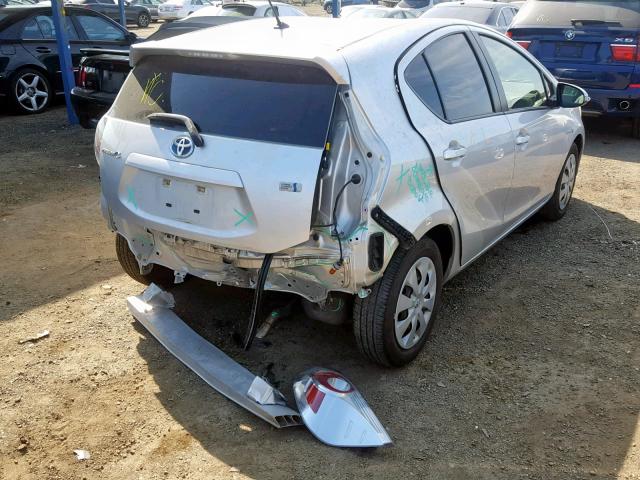 JTDKDTB36C1015994 - 2012 TOYOTA PRIUS C SILVER photo 4