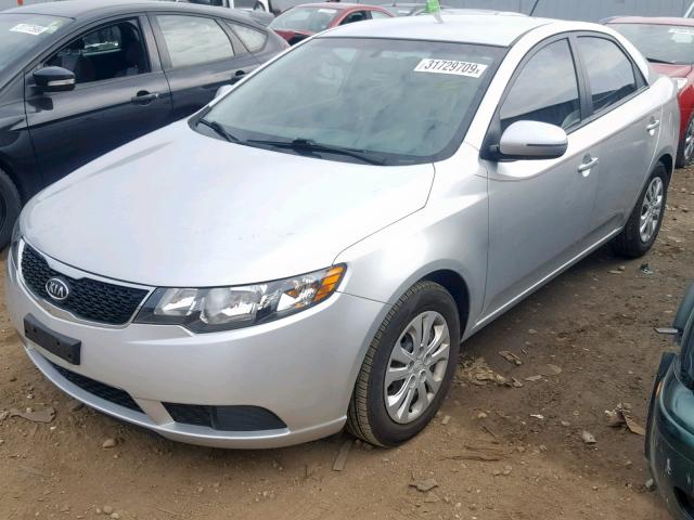 KNAFU4A27B5420377 - 2011 KIA FORTE EX SILVER photo 2