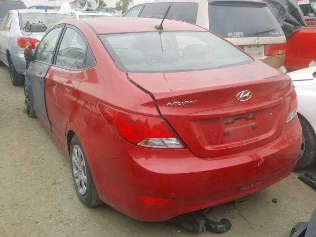 KMHCT4AE6GU949492 - 2016 HYUNDAI ACCENT SE RED photo 3