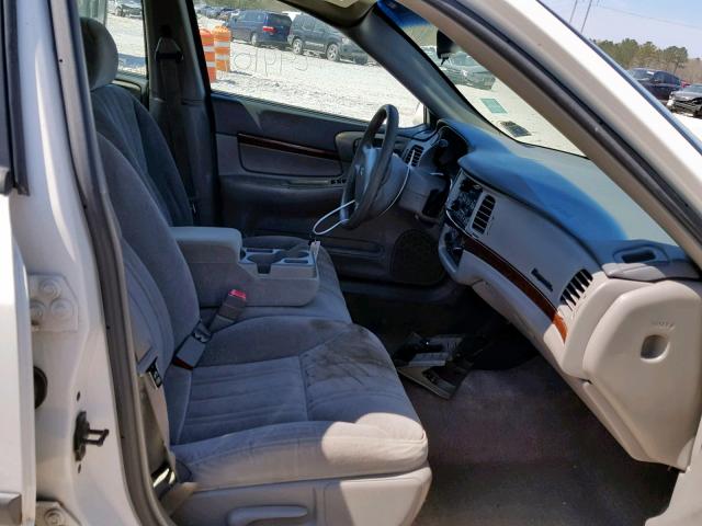 2G1WF52EX29108528 - 2002 CHEVROLET IMPALA WHITE photo 5