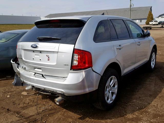 2FMDK3JC5EBA29565 - 2014 FORD EDGE SEL SILVER photo 4