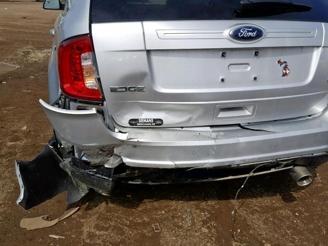 2FMDK3JC5EBA29565 - 2014 FORD EDGE SEL SILVER photo 9