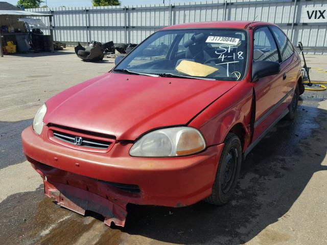 2HGEJ6346TH110587 - 1996 HONDA CIVIC DX RED photo 2