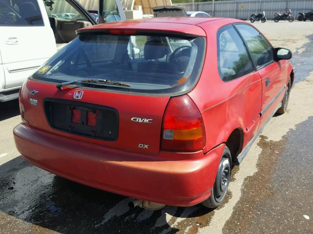 2HGEJ6346TH110587 - 1996 HONDA CIVIC DX RED photo 4