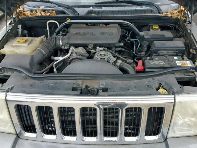 1J8HH58N88C155987 - 2008 JEEP COMMANDER GRAY photo 7