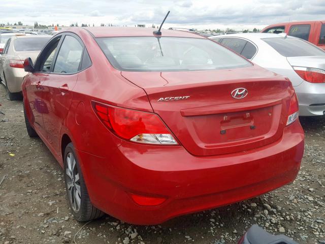 KMHCT4AE4HU279376 - 2017 HYUNDAI ACCENT SE RED photo 3