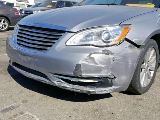 1C3BCBEB2DN533003 - 2013 CHRYSLER 200 TOURIN GRAY photo 9