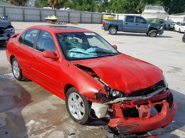 3N1AB51D84L729761 - 2004 NISSAN SENTRA SE- RED photo 1