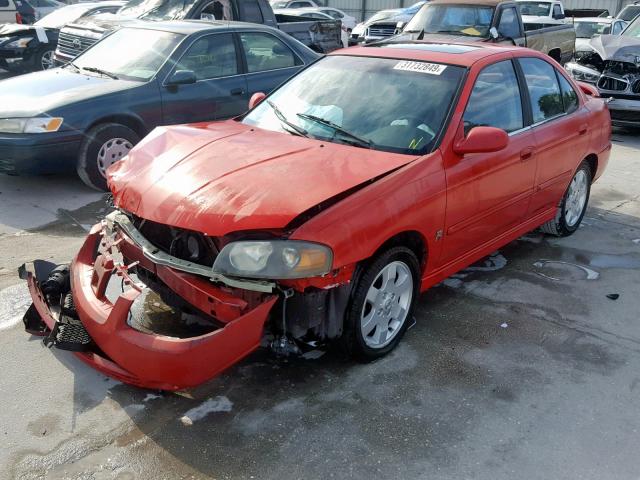 3N1AB51D84L729761 - 2004 NISSAN SENTRA SE- RED photo 2