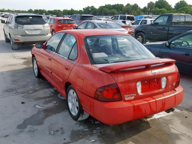 3N1AB51D84L729761 - 2004 NISSAN SENTRA SE- RED photo 3