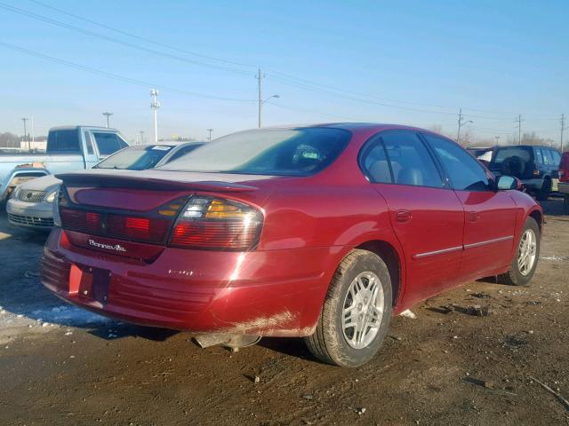 1G2HX52K934163614 - 2003 PONTIAC BONNEVILLE RED photo 4