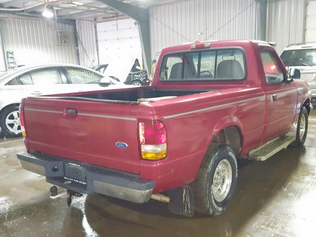 1FTCR10A0PUB62358 - 1993 FORD RANGER RED photo 4