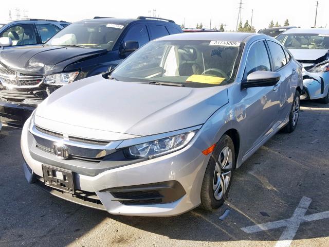2HGFC2F51JH501364 - 2018 HONDA CIVIC LX SILVER photo 2