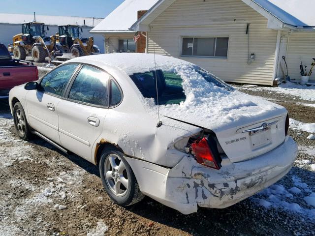 1FAFP55U92A258163 - 2002 FORD TAURUS SES WHITE photo 3