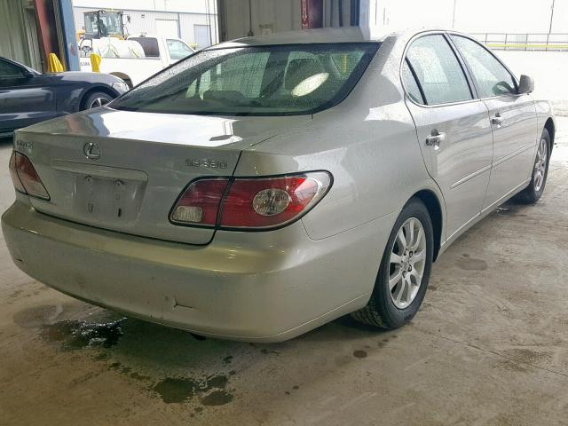 JTHBA30G145022441 - 2004 LEXUS ES 330 SILVER photo 4