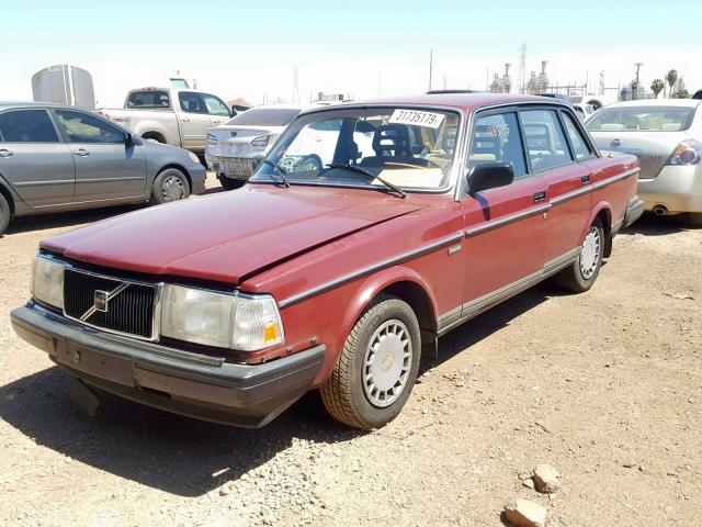 YV1AA884XL1394588 - 1990 VOLVO 240 BASE RED photo 2
