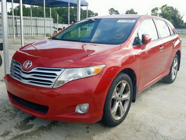 4T3ZK11A19U002637 - 2009 TOYOTA VENZA RED photo 2