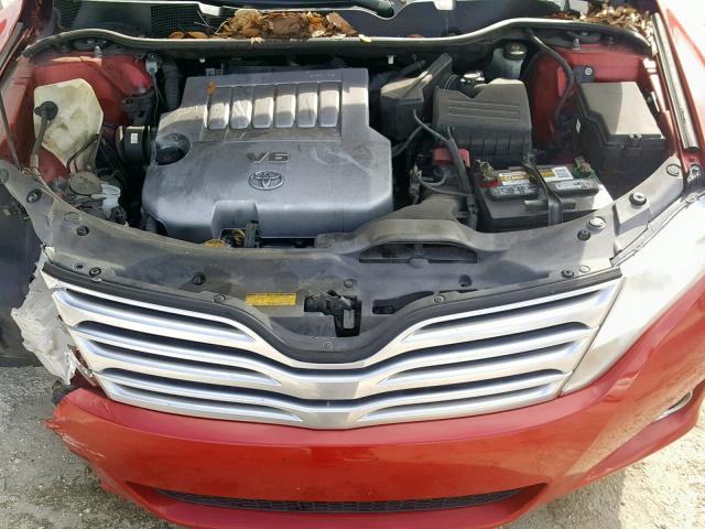 4T3ZK11A19U002637 - 2009 TOYOTA VENZA RED photo 7