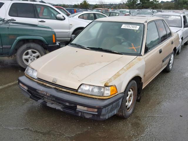 1HGED3646LL020344 - 1990 HONDA CIVIC DX TAN photo 2