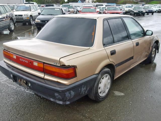 1HGED3646LL020344 - 1990 HONDA CIVIC DX TAN photo 4