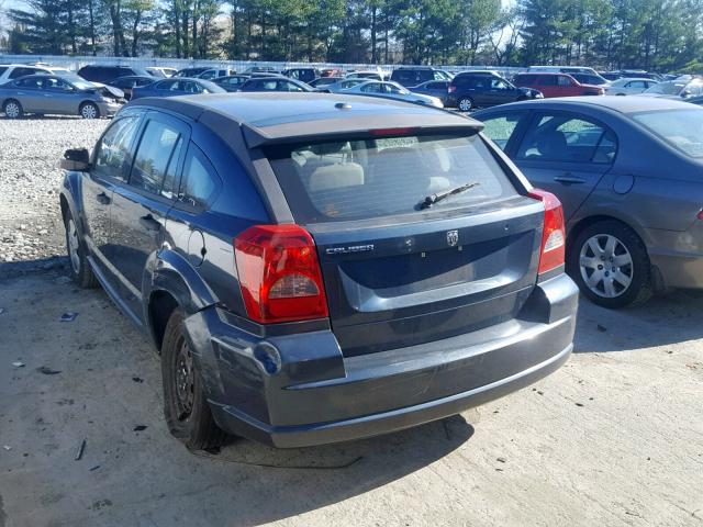 1B3HB28B27D600084 - 2007 DODGE CALIBER BLUE photo 3