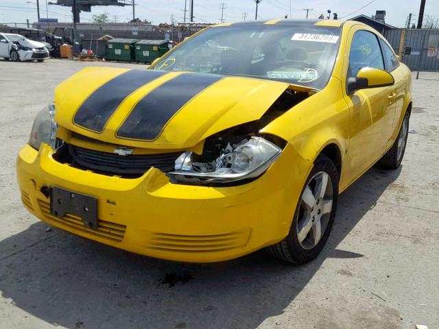 1G1AL18FX87156326 - 2008 CHEVROLET COBALT LT YELLOW photo 2