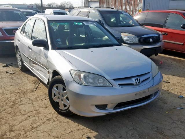 1HGES16345L030293 - 2005 HONDA CIVIC DX V SILVER photo 1