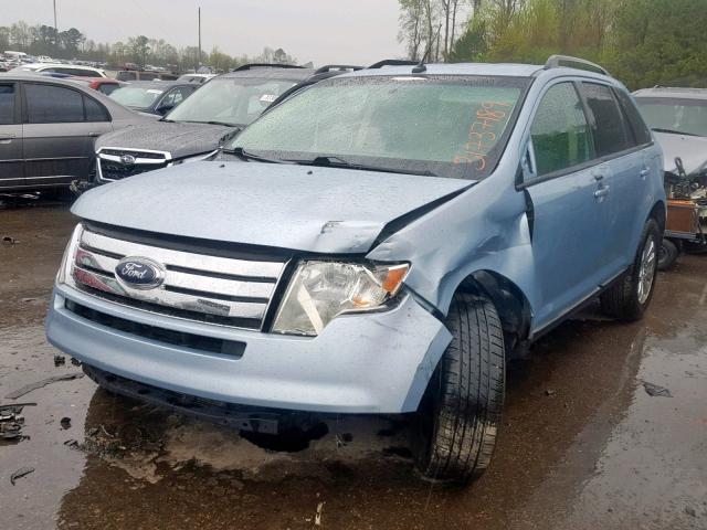 2FMDK38C08BA13865 - 2008 FORD EDGE SEL BLUE photo 2