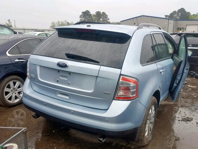 2FMDK38C08BA13865 - 2008 FORD EDGE SEL BLUE photo 4