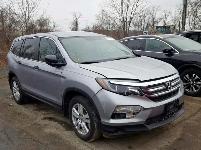 5FNYF5H11JB000930 - 2018 HONDA PILOT LX SILVER photo 1