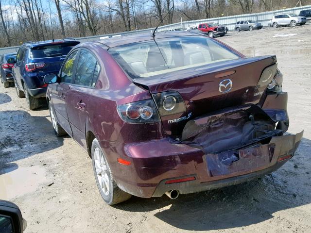 JM1BK12G781848272 - 2008 MAZDA 3 I BURGUNDY photo 3