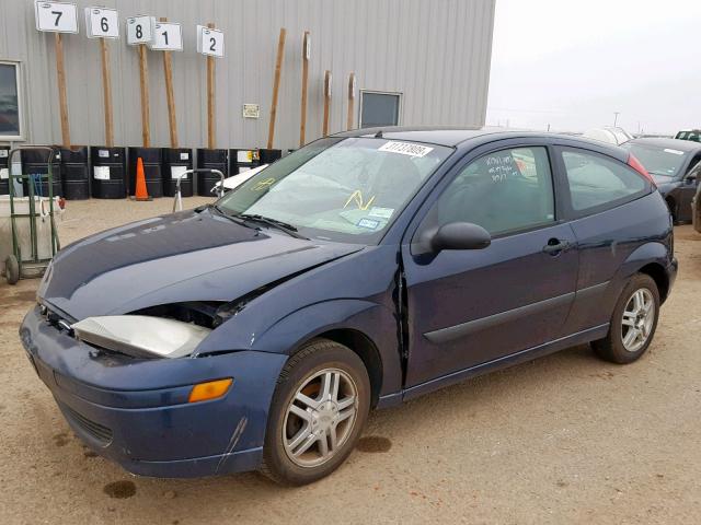 3FAFP31363R153587 - 2003 FORD FOCUS ZX3 BLUE photo 2