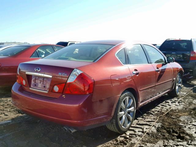 JNKAY01FX6M263063 - 2006 INFINITI M35 BASE RED photo 4