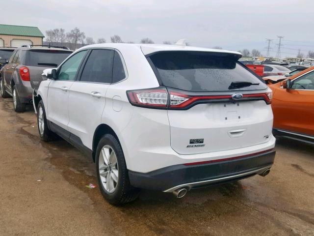 2FMPK4J83HBC04236 - 2017 FORD EDGE SEL WHITE photo 3