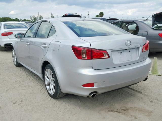 JTHCF5C21C5060459 - 2012 LEXUS IS 250 SILVER photo 3