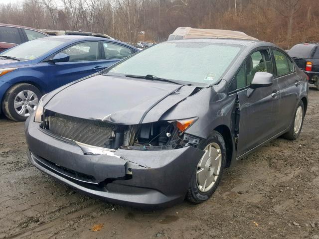 2HGFB2F64CH321522 - 2012 HONDA CIVIC HF GRAY photo 2