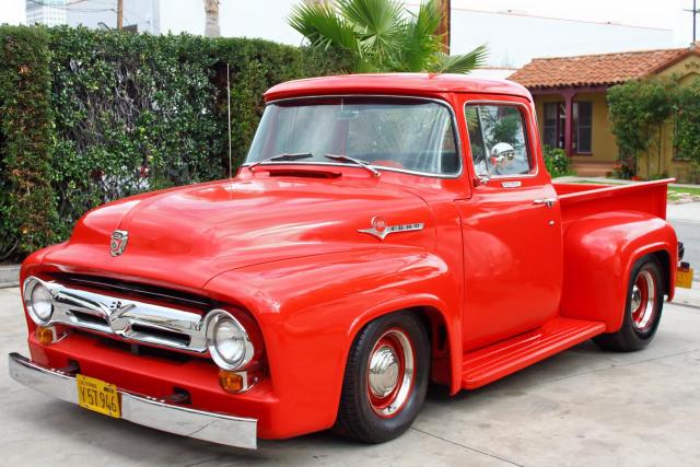 000000F10V6R42454 - 1956 FORD F-100 RED photo 2