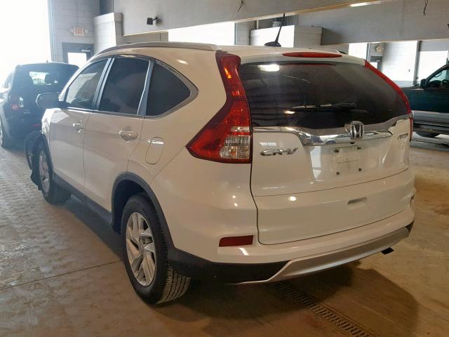 5J6RM4H79GL029682 - 2016 HONDA CR-V EXL WHITE photo 3