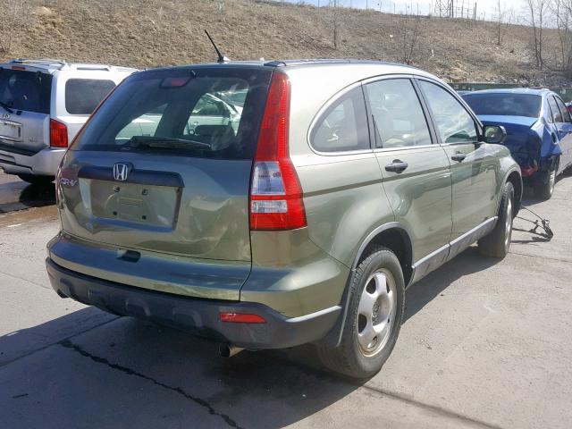 JHLRE48387C012648 - 2007 HONDA CR-V LX GREEN photo 4