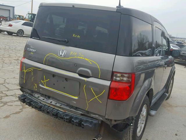 5J6YH28778L006410 - 2008 HONDA ELEMENT EX GRAY photo 4