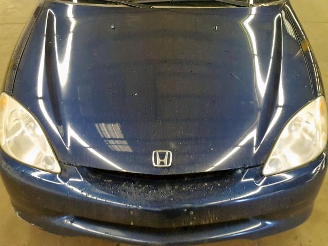 JHMZE14706S000534 - 2006 HONDA INSIGHT BLUE photo 9