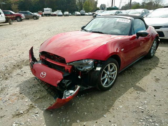 JM1NDAB78H0121039 - 2017 MAZDA MX-5 MIATA RED photo 2