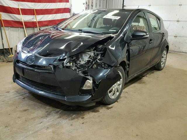 JTDKDTB32E1074737 - 2014 TOYOTA PRIUS C BLACK photo 2