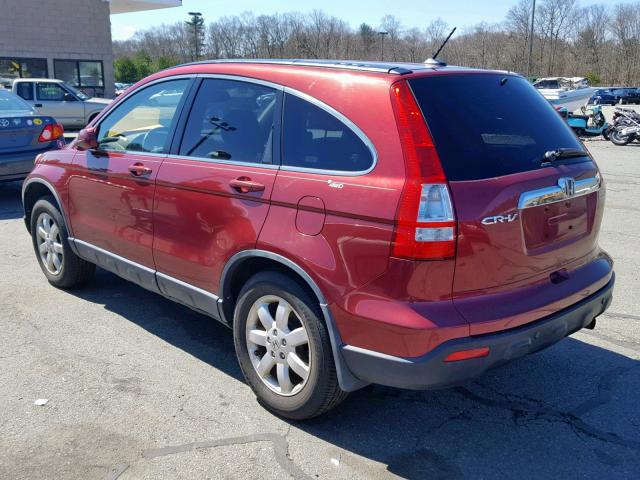 JHLRE48797C068956 - 2007 HONDA CR-V EXL MAROON photo 3