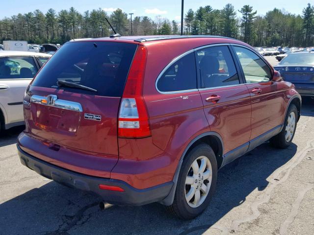 JHLRE48797C068956 - 2007 HONDA CR-V EXL MAROON photo 4