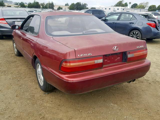 JT8GK13T6S0102781 - 1995 LEXUS ES 300 BURGUNDY photo 3