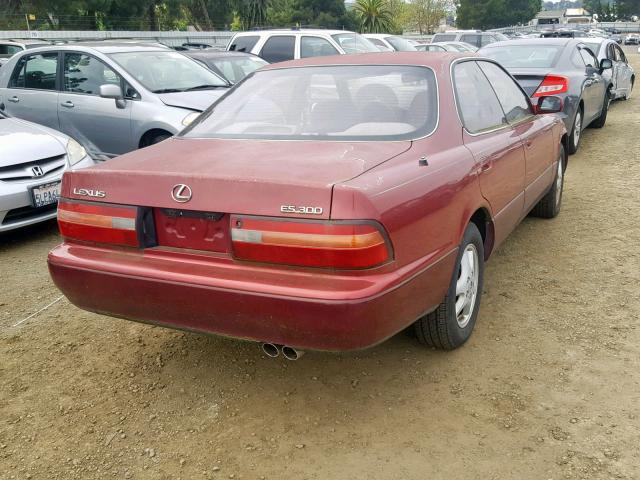 JT8GK13T6S0102781 - 1995 LEXUS ES 300 BURGUNDY photo 4