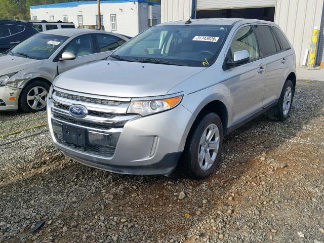 2FMDK3JC1DBB45876 - 2013 FORD EDGE SEL SILVER photo 2